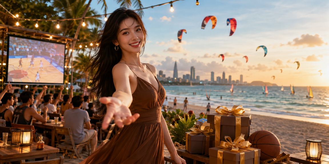 Người dùng tại Mũi Né theo dõi kèo bóng rổ và kiểm tra thông tin thanh toán trên điện thoại